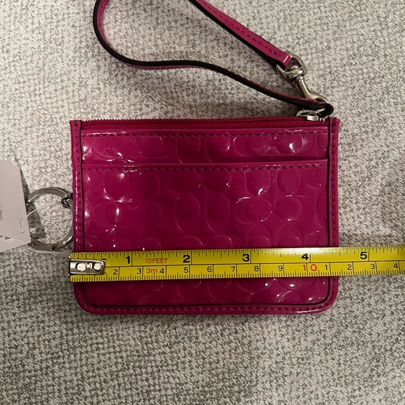 Coach SV/Magenta CC Wristlet Pink F48716 - Picture 12 of 14